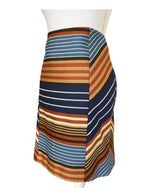 Load image into Gallery viewer, J. McLaughlin Orange and Blue Striped Skirt, 6
