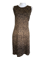 Load image into Gallery viewer, Calvin Klein Sleeveless Animal Print Sweater Dress, M
