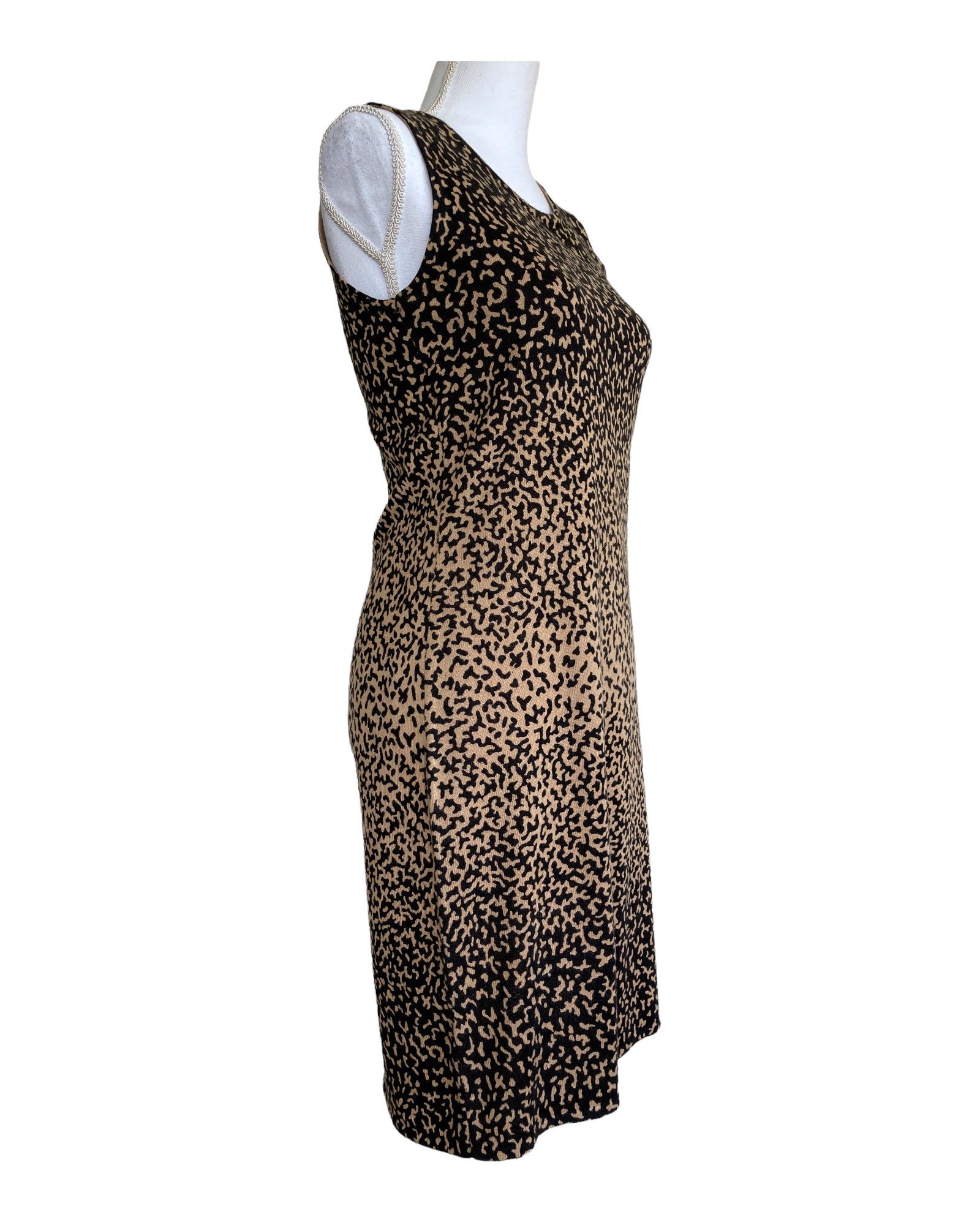 Calvin Klein Sleeveless Animal Print Sweater Dress, M