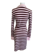 Load image into Gallery viewer, Le Tigre Pink and Brown Striped Polo Dress, S
