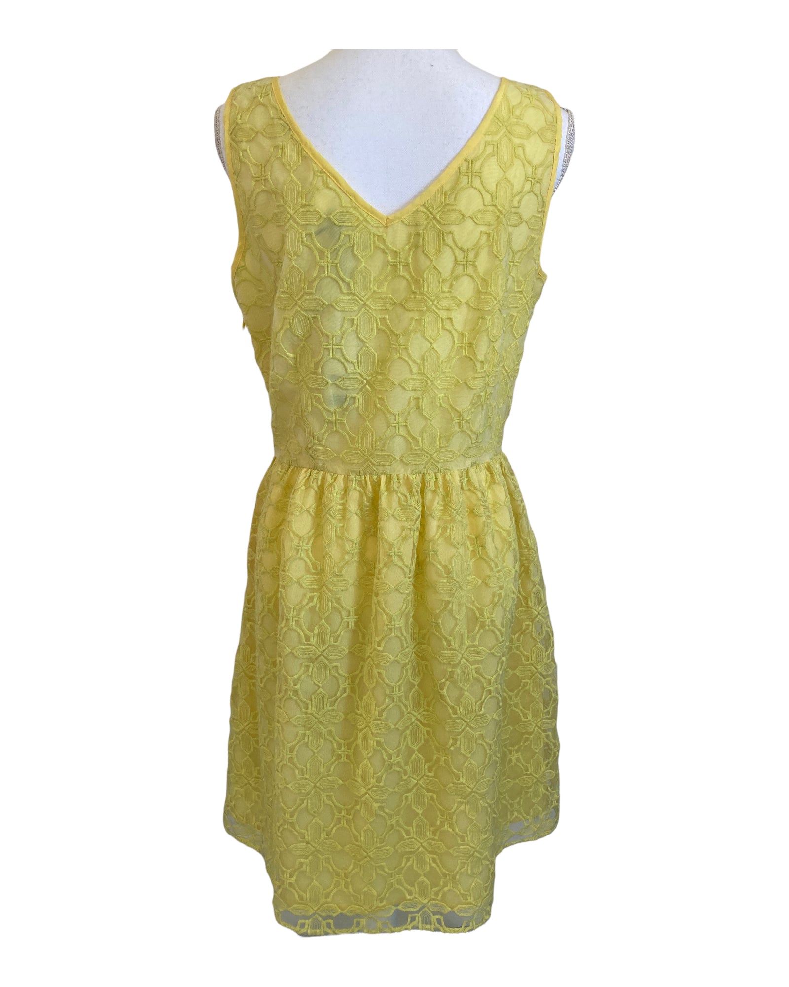 Uttam Boutique Yellow Lace Dress, 10