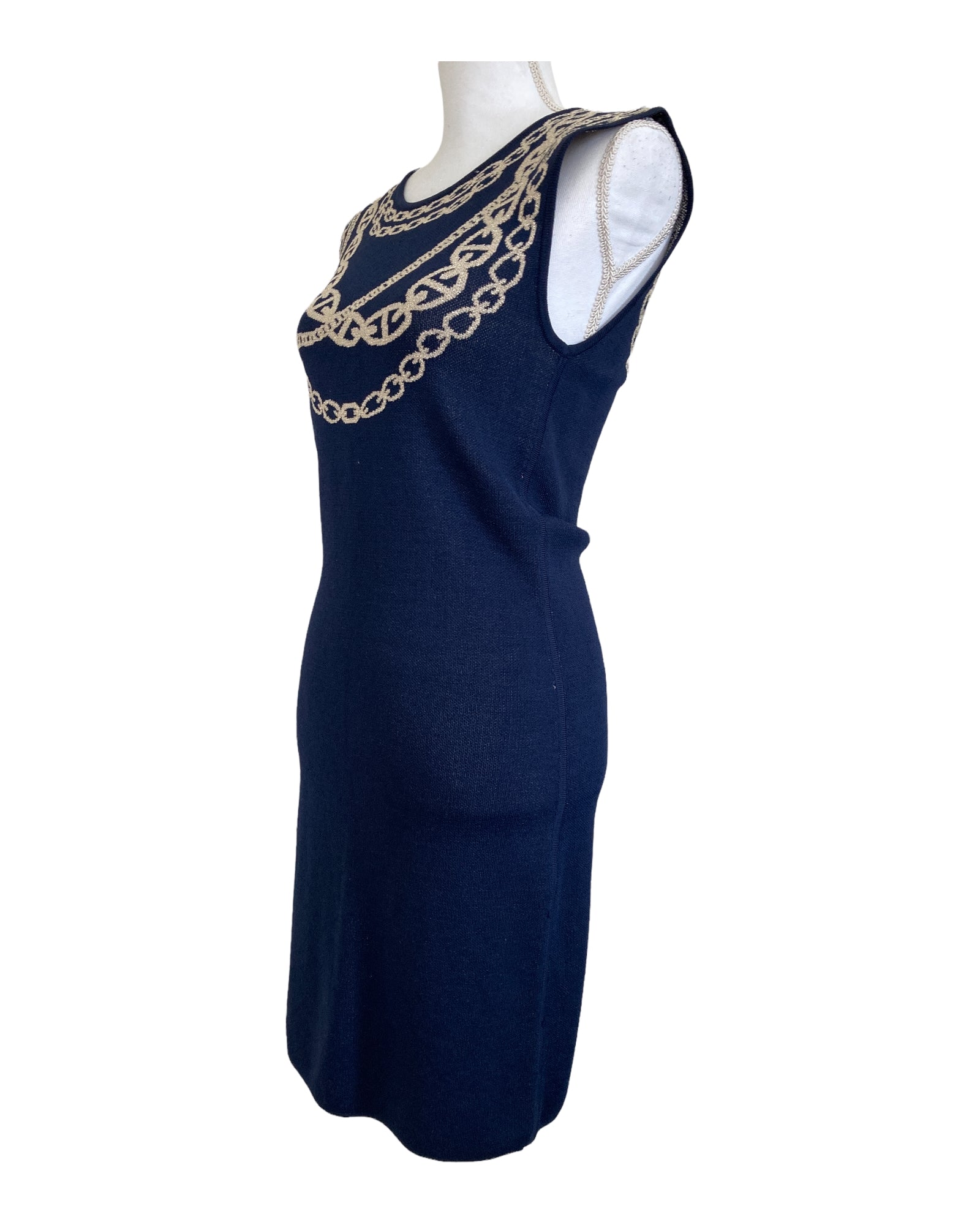 Adrienne Vittadini Navy Knit Dress, S