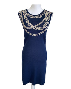 Adrienne Vittadini Navy Knit Dress, S