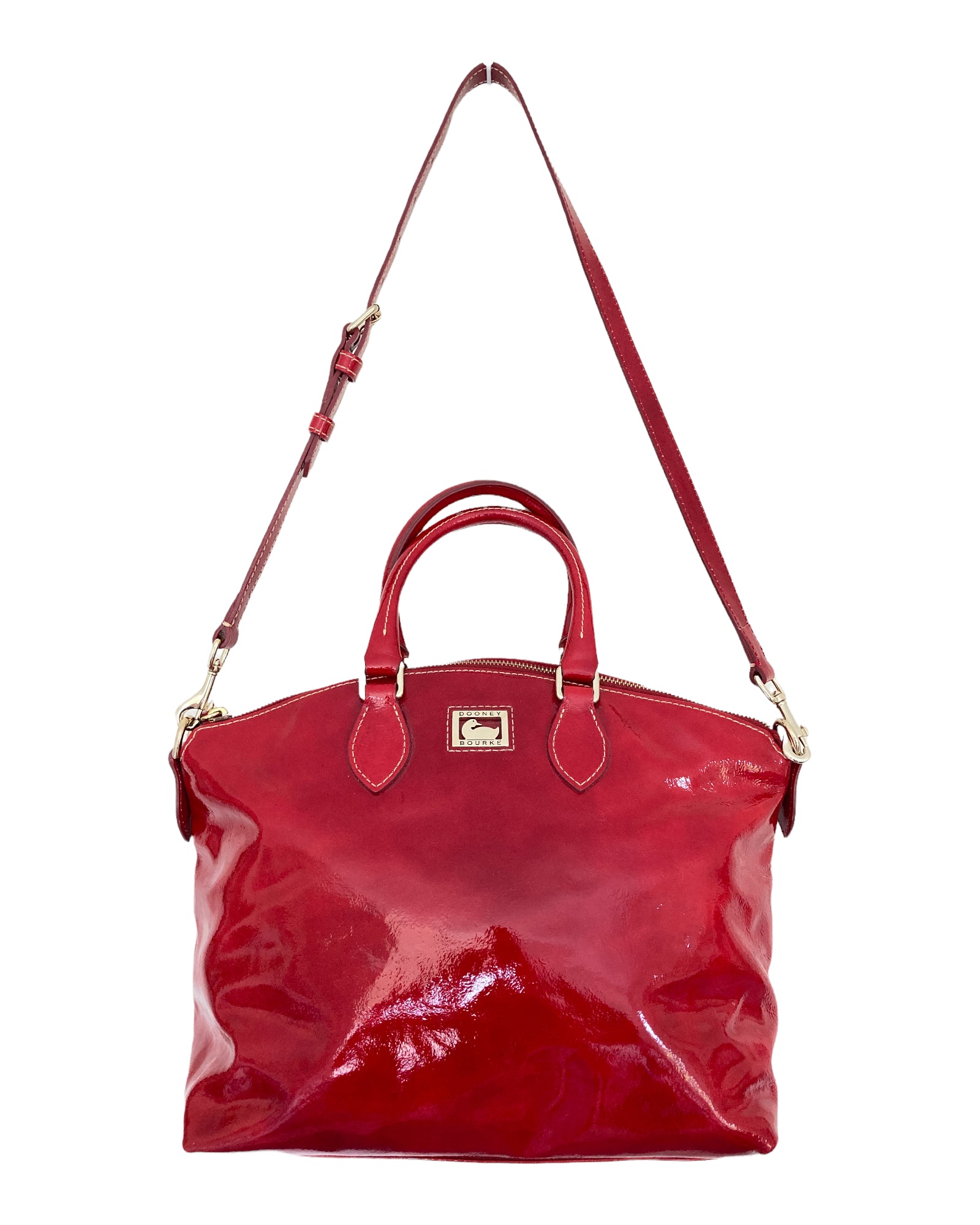 Dooney & Bourke Red Patent Leather Satchel Bag
