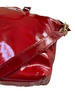 Dooney & Bourke Red Patent Leather Satchel Bag
