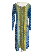 Load image into Gallery viewer, Green, Yellow, and Blue Kurtis Dress, M
