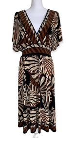 Load image into Gallery viewer, Jones New York Brown Print Stretch Dress, 16
