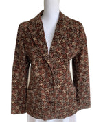 Load image into Gallery viewer, L.L. Bean Corduroy Floral Blazer, 8
