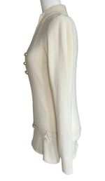 Load image into Gallery viewer, Elizabeth McKay Ivory Cashmere Tunic Sweater with Tags, Small

