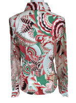 Load image into Gallery viewer, Tahari Coral Print &quot;Delia&quot; Shirt, S
