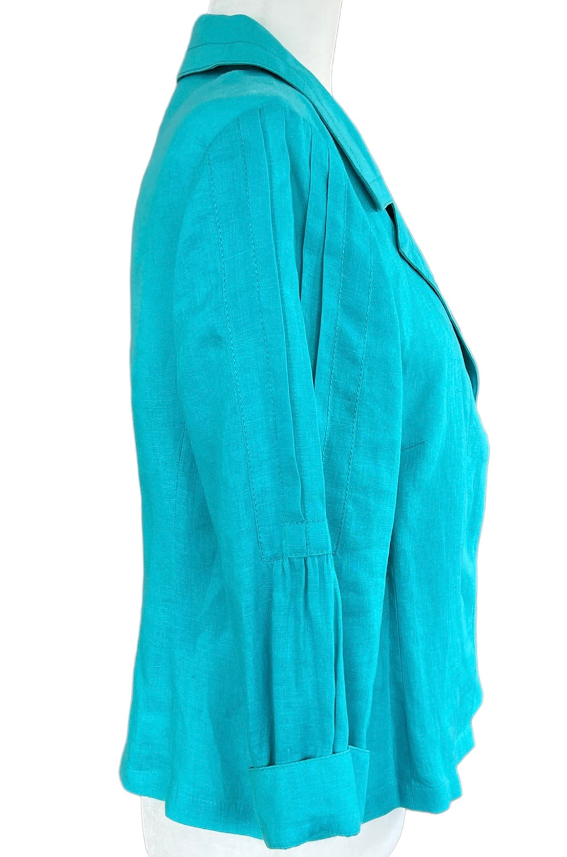 Carlisle Linen Jacket in Aqua, 10