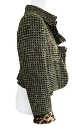 Load image into Gallery viewer, Carlisle Olive Tweed Wool Blend Jacket, 12
