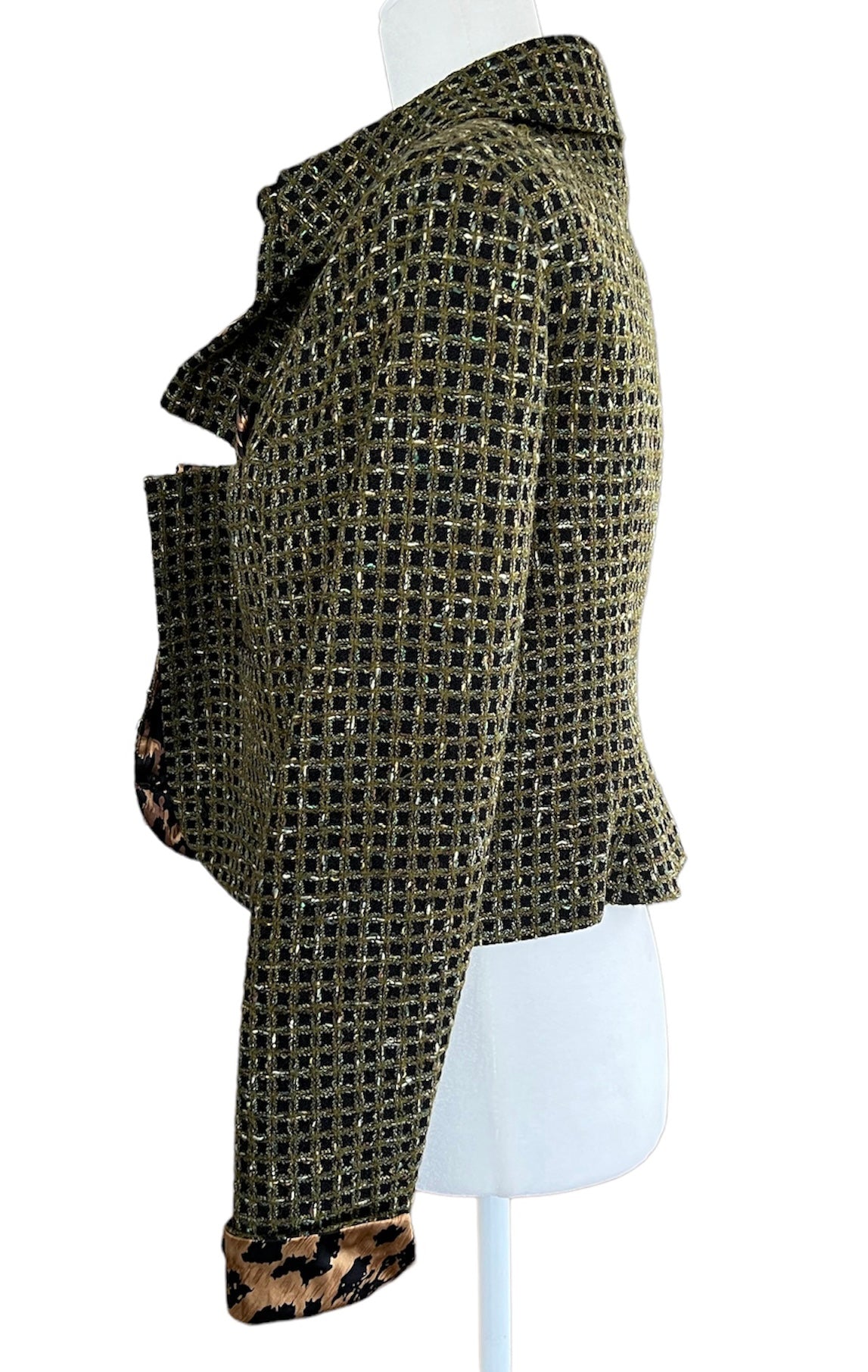 Carlisle Olive Tweed Wool Blend Jacket, 12