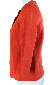 J. McLaughlin Cardigan 3/4 Sleeve Orange Sweater, M