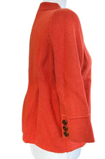 Load image into Gallery viewer, J. McLaughlin Cardigan 3/4 Sleeve Orange Sweater, M
