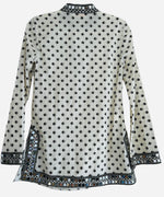Load image into Gallery viewer, Tory Burch Cream and Black Sequin Tunic, 2
