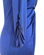 Load image into Gallery viewer, Catherine Malandrino Navy Silk Stretch Dress, L
