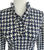 Load image into Gallery viewer, J. McLaughlin Blue Houndstooth Stretch Dress, XS
