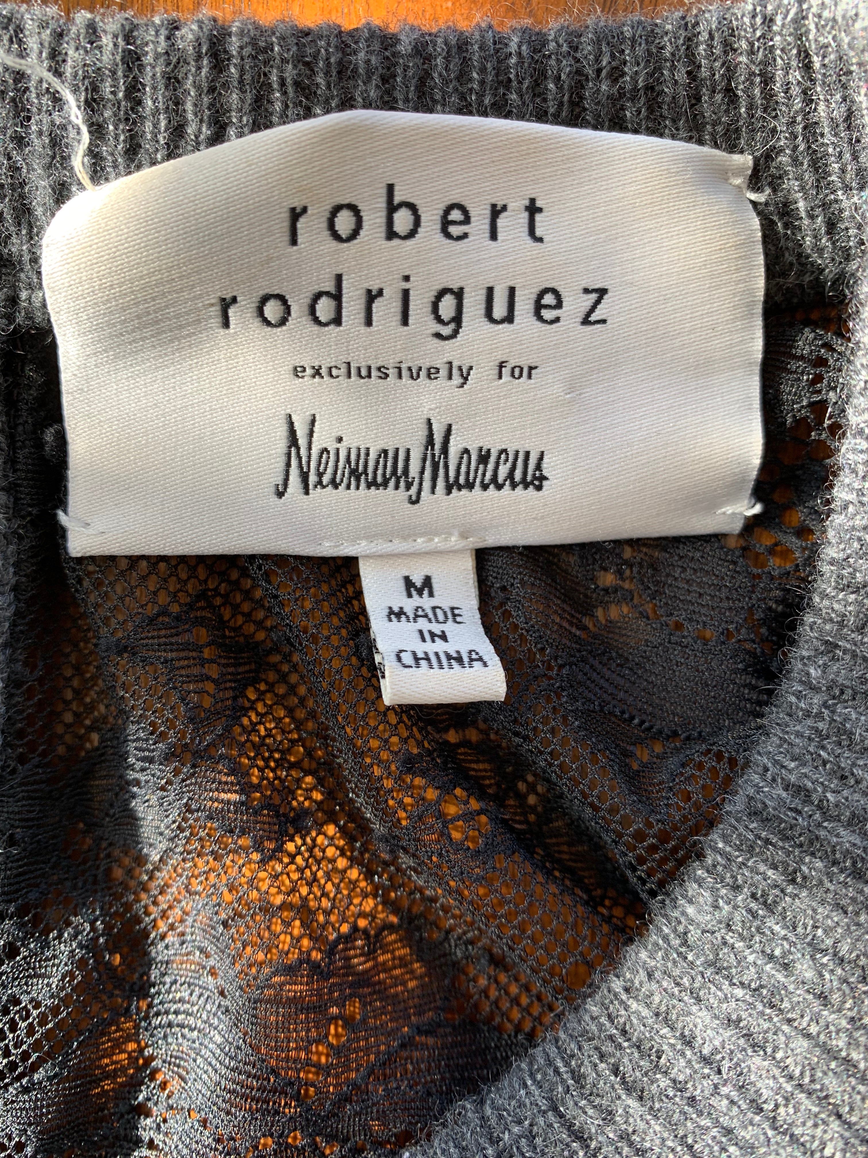 Robert Rodriguez Cashmere & Lace Sweater (Neiman Marcus), M