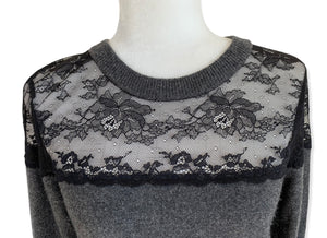 Robert Rodriguez Cashmere & Lace Sweater (Neiman Marcus), M