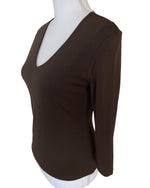 Load image into Gallery viewer, Carilyn Vaile Brown Stretch Top, M
