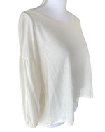 Load image into Gallery viewer, Garnet Hill Ivory Organic Cotton Top, XS
