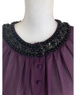 Load image into Gallery viewer, Ann Louise Roswald Purple Top with Beading, 12
