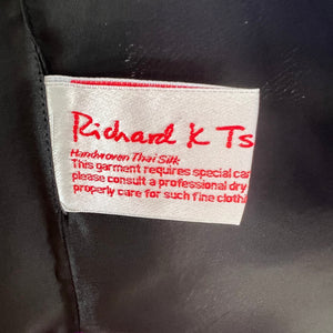 Richard K Tsao Black and Red Silk Jacket, M